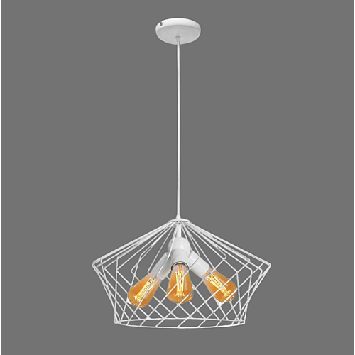 Подвес лофт MSK Electric Camelia белый на три лампы NL 3329-3 W