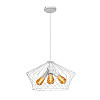 Подвес лофт MSK Electric Camelia белый на три лампы NL 3329-3 W