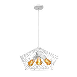 Подвес лофт MSK Electric Camelia белый на три лампы NL 3329-3 W
