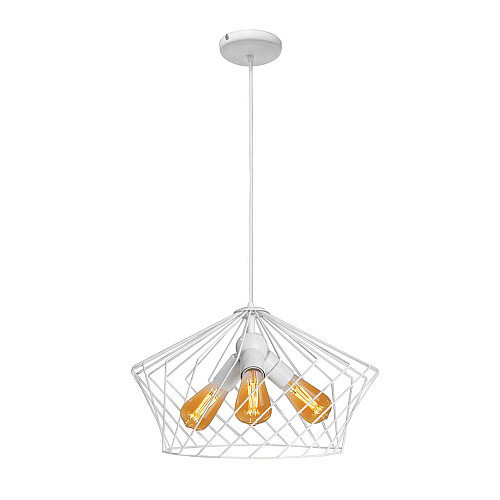 Подвес лофт MSK Electric Camelia белый на три лампы NL 3329-3 W