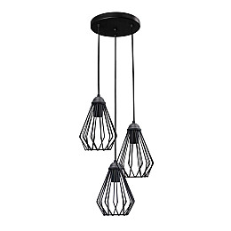 Светильник подвесной в стиле лофт MSK Electric Silvia NL 05371-3R на круглой потолочной платформе