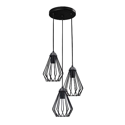 Светильник подвесной в стиле лофт MSK Electric Silvia NL 05371-3R на круглой потолочной платформе