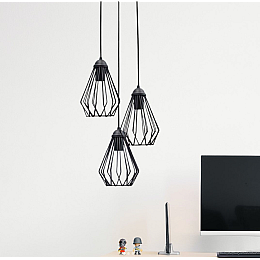 Светильник подвесной в стиле лофт MSK Electric Silvia NL 05371-3R на круглой потолочной платформе