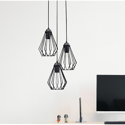 Светильник подвесной в стиле лофт MSK Electric Silvia NL 05371-3R на круглой потолочной платформе