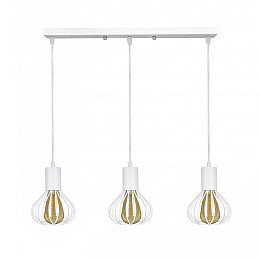 Светильник лофт подвесной на планке MSK Electric Lotus белый NL 1415-3W