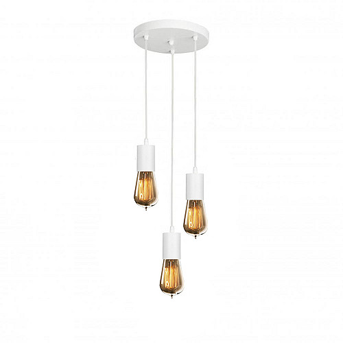 Светильник подвесной на три патрона MSK Electric Asket NL 660-3R W белый