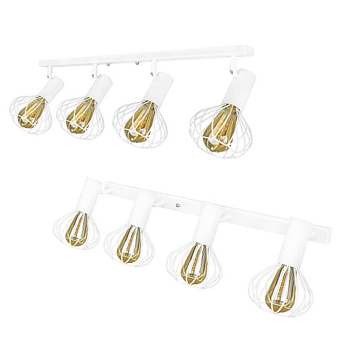 Светильник лофт настенно-потолочный MSK Electric Lotus NL 14151-4 WH