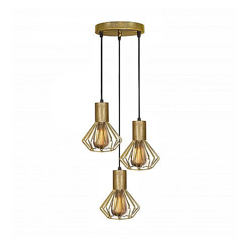 Светильник лофт MSK Electric Diadem подвесной на круглом основании NL 2215-3R BN