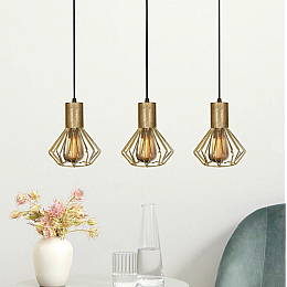 Светильник лофт MSK Electric Diadem подвесной на планке бронза NL 2215-3 BN