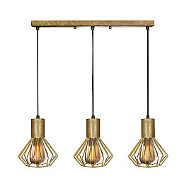 Светильник лофт MSK Electric Diadem подвесной на планке бронза NL 2215-3 BN