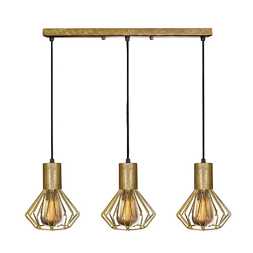 Светильник лофт MSK Electric Diadem подвесной на планке бронза NL 2215-3 BN