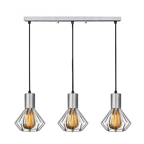 Светильник лофт MSK Electric Diadem подвесной на планке хром NL 2215-3 CR