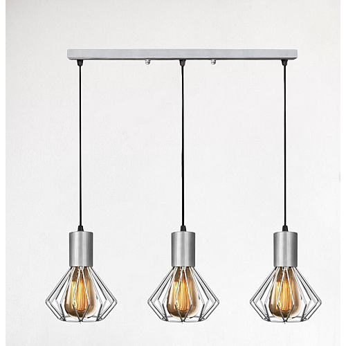 Светильник лофт MSK Electric Diadem подвесной на планке хром NL 2215-3 CR