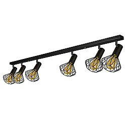 Светильник лофт MSK Electric Diadem потолочный NL 22151-6 BK