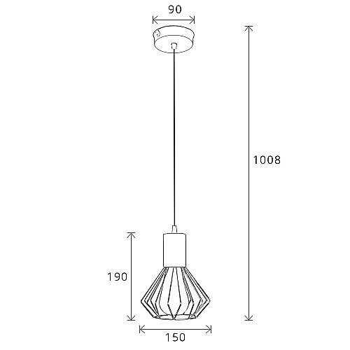 Светильник лофт MSK Electric Diadem подвесной хром NL 2215 CR