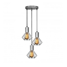 Светильник лофт MSK Electric Diadem подвесной на круглом основании NL 2215-3R CR хром