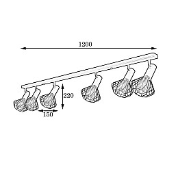 Светильник лофт MSK Electric Diadem потолочный NL 22151-6 CR