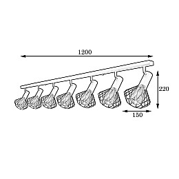 Светильник лофт MSK Electric Diadem потолочный NL 22151-7 WH