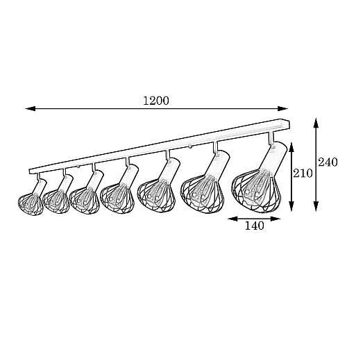 Светильник лофт MSK Electric Lotus потолочный NL 14151-7 WH