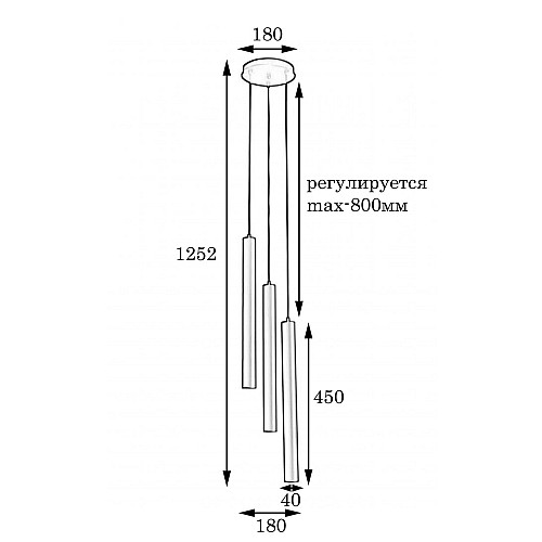 Светильник MSK Electric Elegant подвесной на круглой основе NL 4045-3R CR