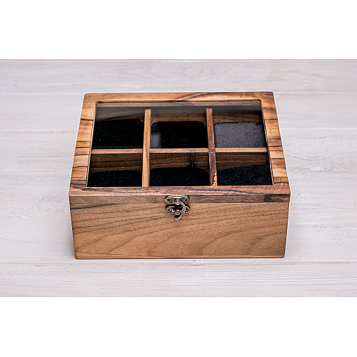 Шкатулка з подушечками для годинників ecoWalnut 8.2х20.8х18 см