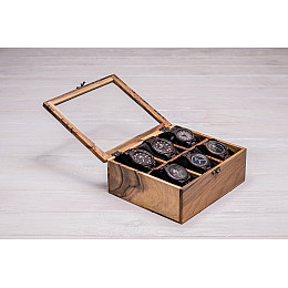Шкатулка з подушечками для годинників ecoWalnut 8.2х20.8х18 см