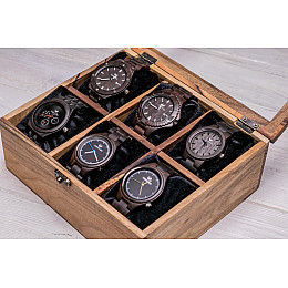 Шкатулка з подушечками для годинників ecoWalnut 8.2х20.8х18 см