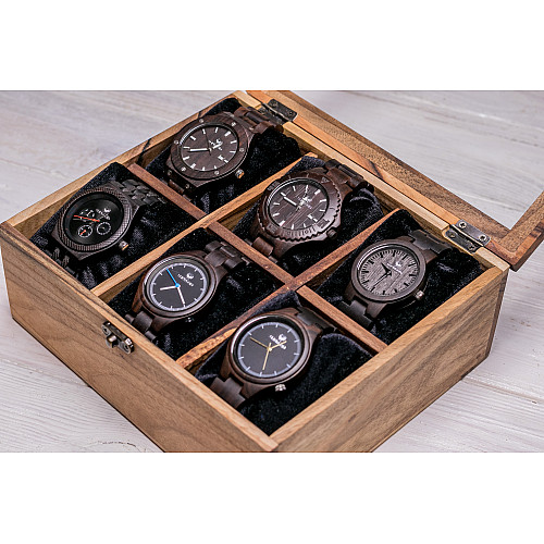 Шкатулка з подушечками для годинників ecoWalnut 8.2х20.8х18 см