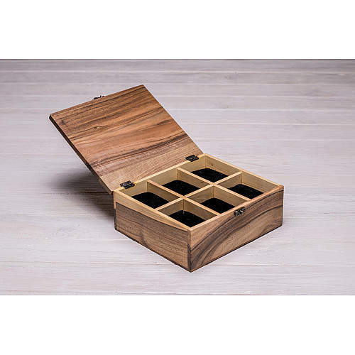 Деревянная шкатулка для наручных часов ecoWalnut 8.2х20.8х18 см