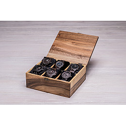 Деревянная шкатулка для наручных часов ecoWalnut 8.2х20.8х18 см