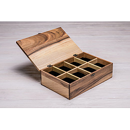 Шкатулка для зберігання наручних годинників ecoWalnut 8.2х27.5х18 см