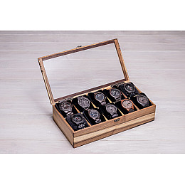 Шкатулка для зберігання наручних годинників ecoWalnut 8.2х34.2х18 см