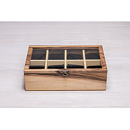 Шкатулка коробка органайзер з подушечками ecoWalnut 8.2х27.5х18 см