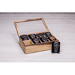 Шкатулка коробка органайзер з подушечками ecoWalnut 8.2х27.5х18 см