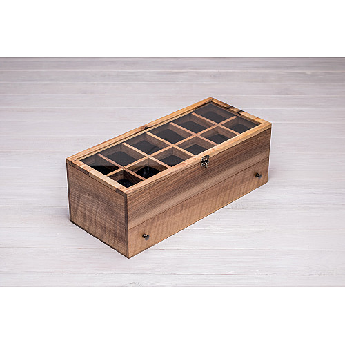 Органайзер для хранения наручных часов и вещевой бокс ecoWalnut 14.9х40.9х18 см