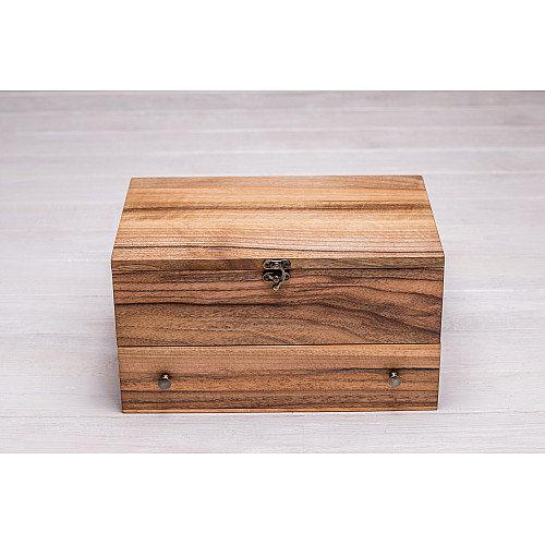 Бокс для зберігання наручних годинників з органайзером для аксесуарів ecoWalnut 14.9х27.5х18 см