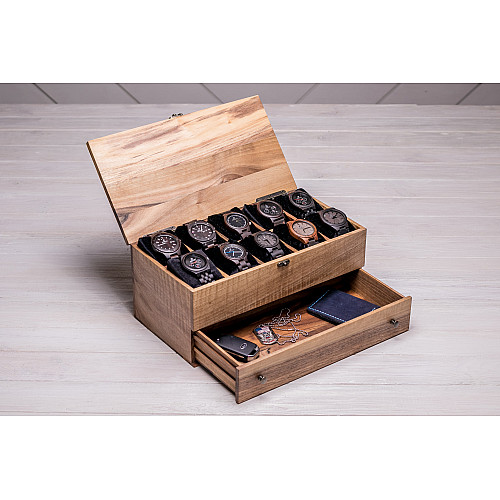 Шкатулка для зберігання наручних годинників ecoWalnut 14.9х34.2х18 см