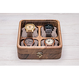 Коробочка для хранения наручных часов ecoWalnut 7х18х18 см