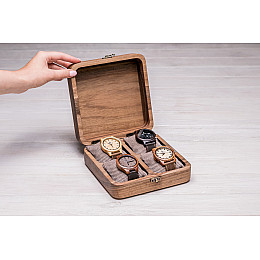 Дизайнерская коробочка для наручных часов ecoWalnut 7х18х18 см