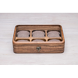 Органайзер на 6 секций для наручных часов ecoWalnut 7х26.5х18 см