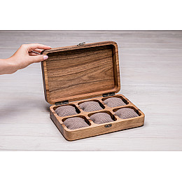 Органайзер на 6 ячеек для хранения часов ecoWalnut 7х26.5х18 см