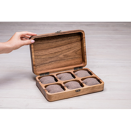 Органайзер на 6 ячеек для хранения часов ecoWalnut 7х26.5х18 см