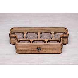 Бокс для зберігання наручних годинників ecoWalnut 7х35х18 см