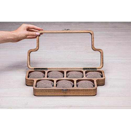 Бокс для зберігання наручних годинників ecoWalnut 7х35х18 см