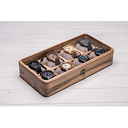 Органайзер на 8 осередків для зберігання наручних годинників ecoWalnut 7х35х18 см