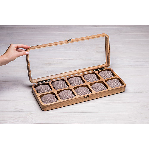 Підставка органайзер для зберігання наручних годинників ecoWalnut 7х43.5х18 см