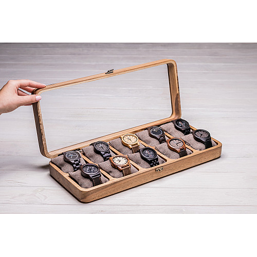 Підставка органайзер для зберігання наручних годинників ecoWalnut 7х43.5х18 см