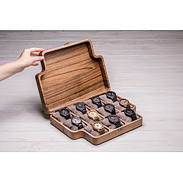 Бокс для зберігання наручних годинників ecoWalnut 7х35х26.5 см