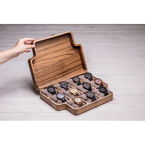 Бокс для зберігання наручних годинників ecoWalnut 7х35х26.5 см