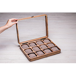 Бокс для зберігання наручних годинників ecoWalnut 7х35х26.5 см.